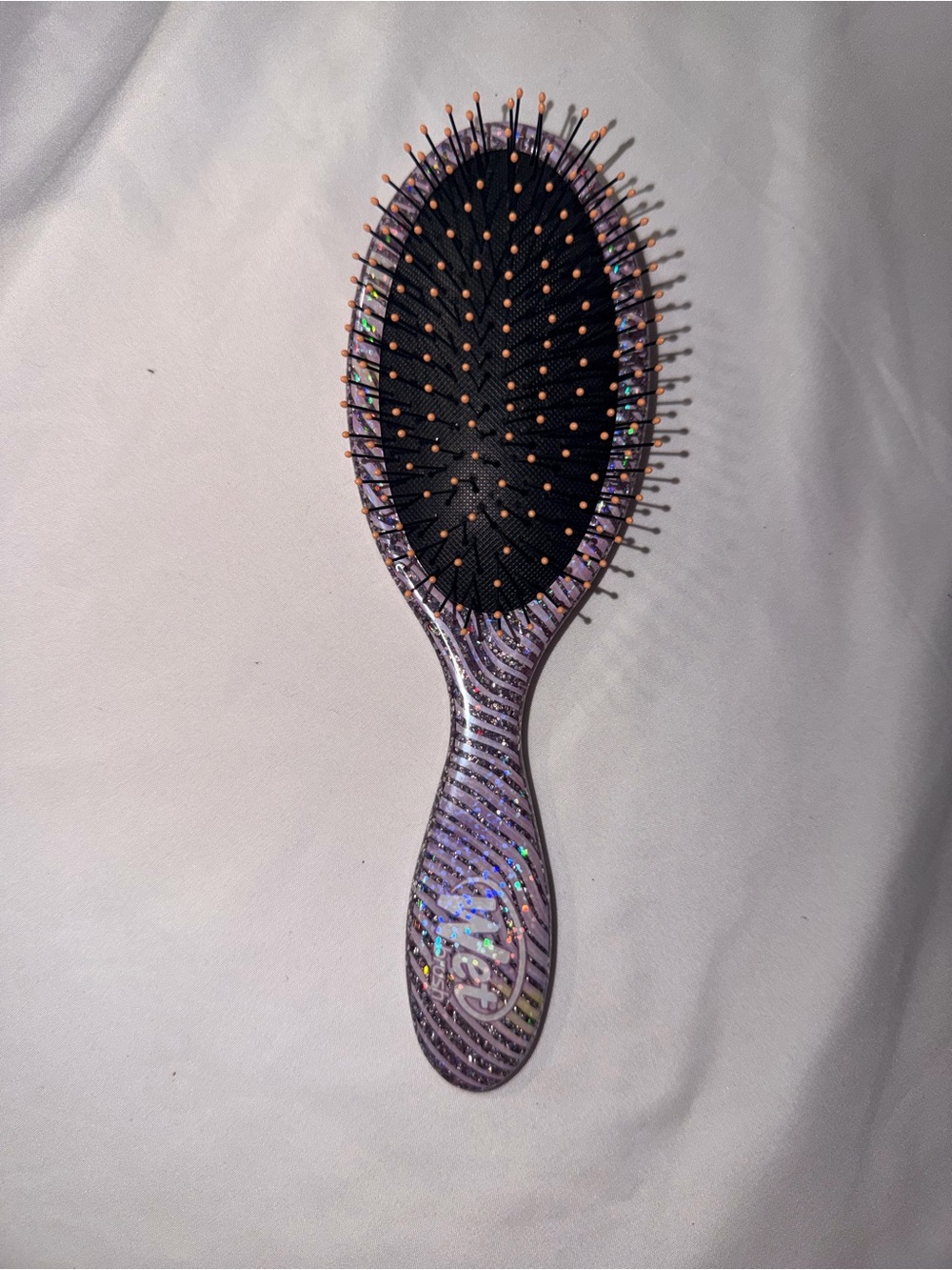Hair Brush - Iridescent Purple Cushion Paddle Brush